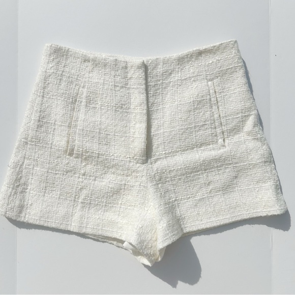 Veronica Beard Jazmin CreamTweed Shorts Size 8 - Picture 6 of 13